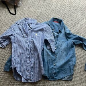 Size 4 and small Chelsea and violet denim and polo 3/4 sleeve
